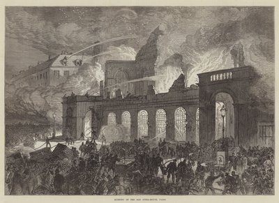 Incendio de la antigua Ópera, París de Sir John Charles Robinson